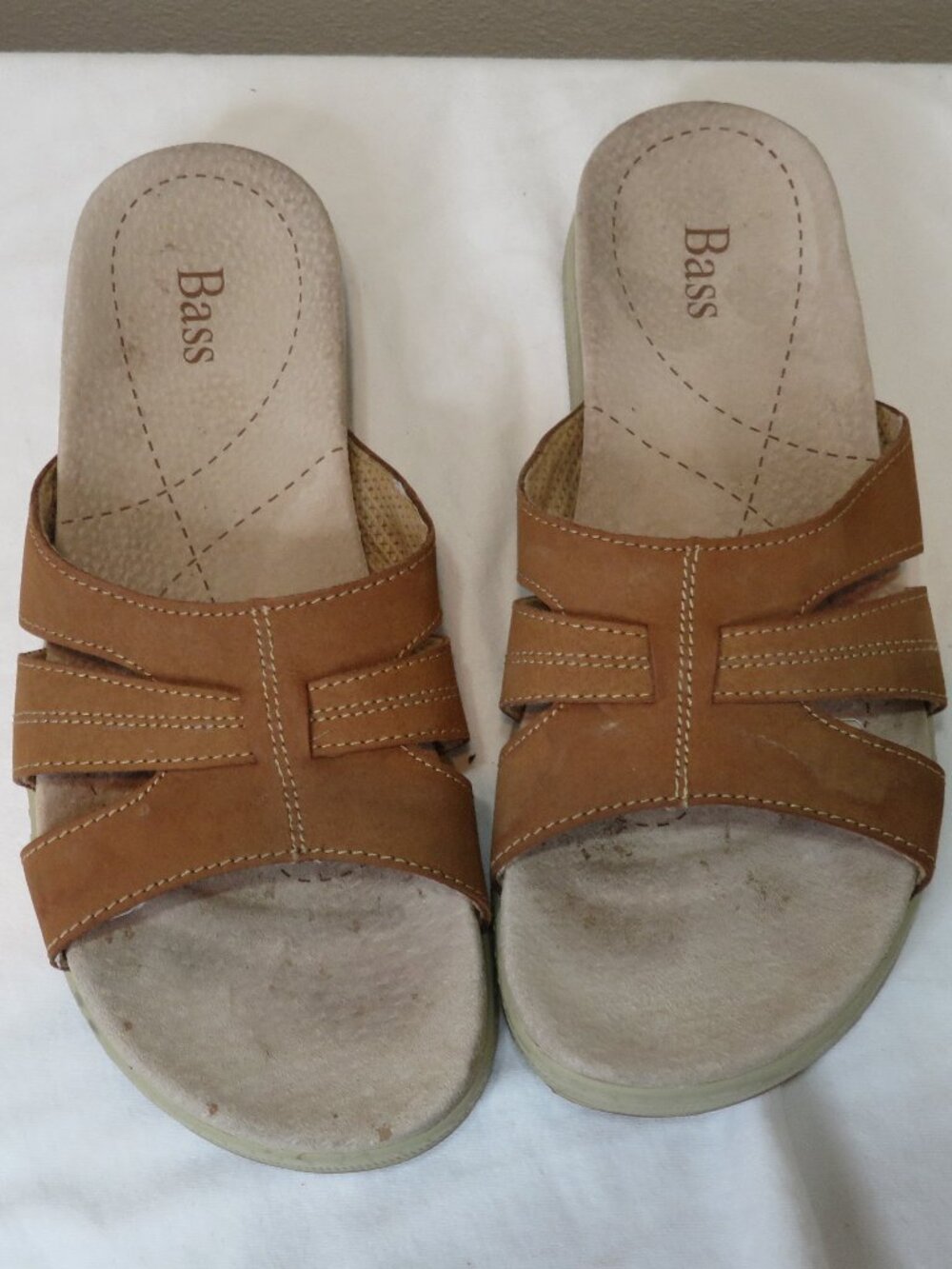 Bass Leather Slide Sandals Size 7.5